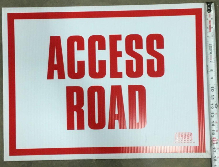 Access Road Sign