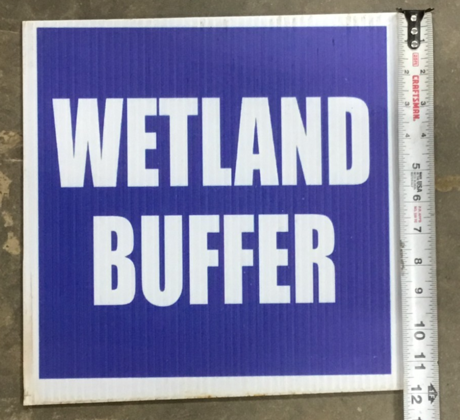 Wetland Buffer Sign