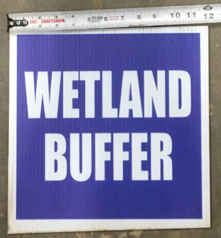 Wetland Buffer Sign