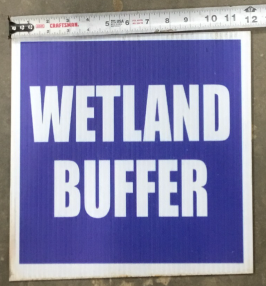 Wetland Buffer Sign