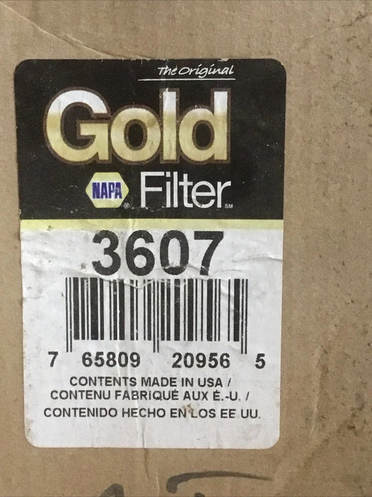 NAPA Gold 3607 Fuel Filter Genuine OEM Replacement for Diesel Gas Engines New