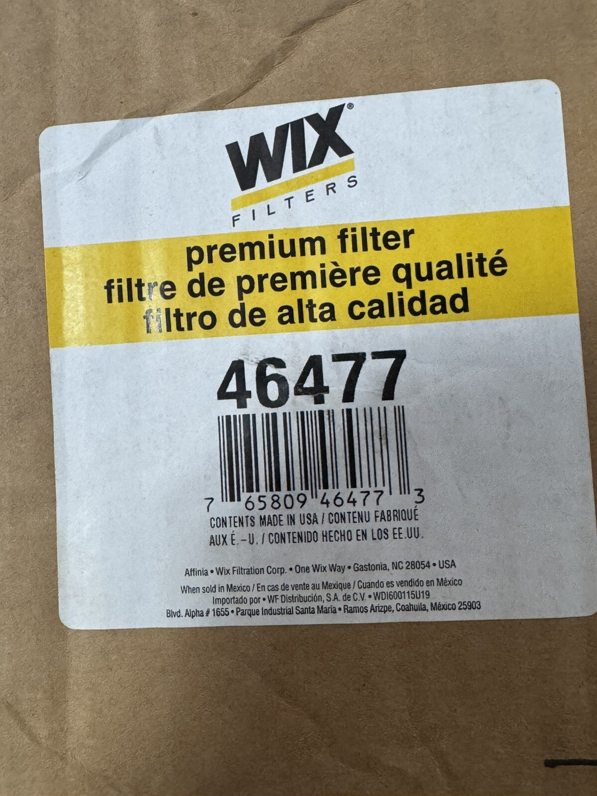 WIX 46477 Radial Seal Inner Air Filter