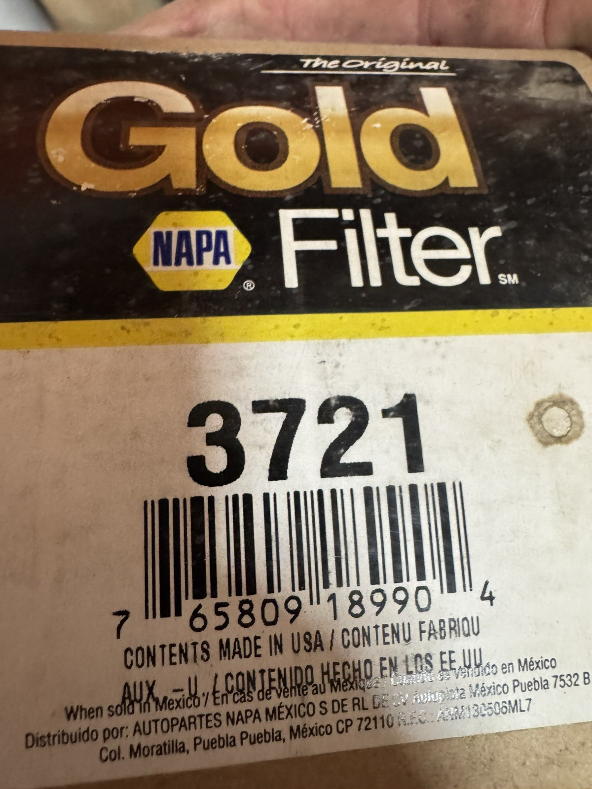 NAPA Gold Fuel Filter 3721