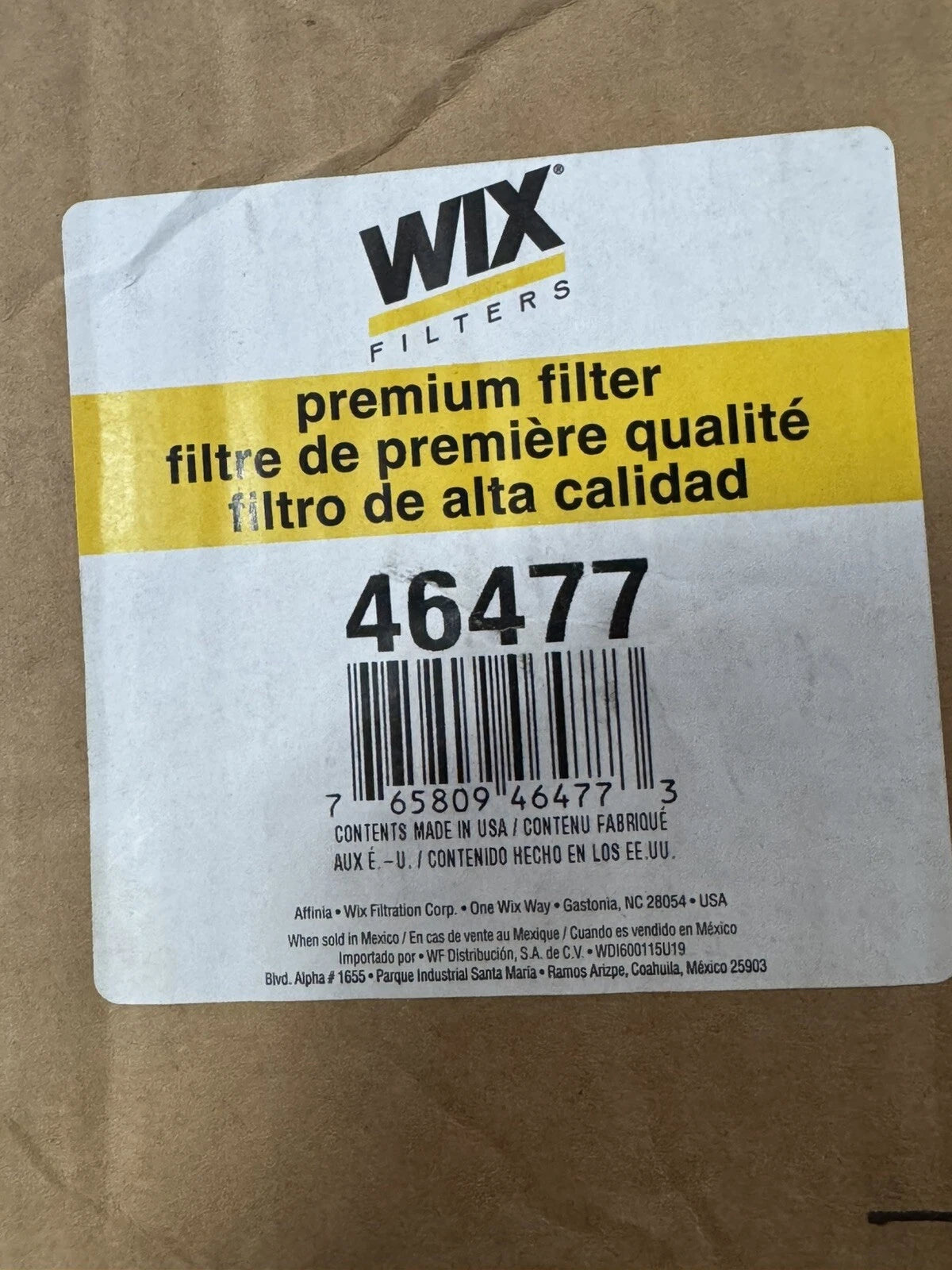 WIX #46477 Radial Seal Inner Air Filter